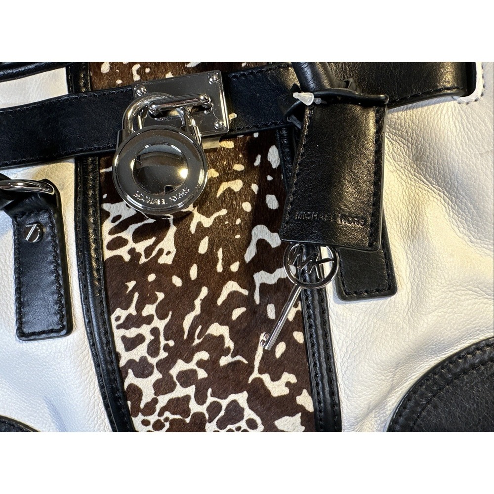 Michael Kors Hamilton Cowhide Leather Handbag Purse READ - Picture 9 of 15